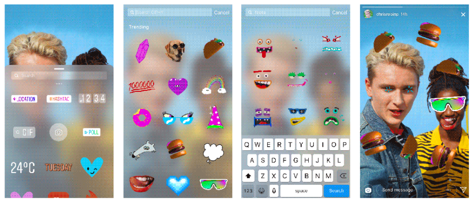 インスタグラムに動くスタンプが追加された ストーリーズの新たな可能性 インスタアンテナ インスタグラムを使うすべての方のためのメディア